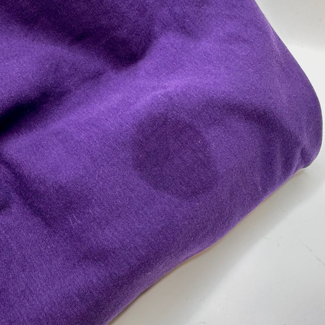 People Eater - Jersey Fleece Cotton Blend Knit - Purple - Bundles - True Deadstock fabric Fabric by private - Sustainable Textile | FABCYCLE