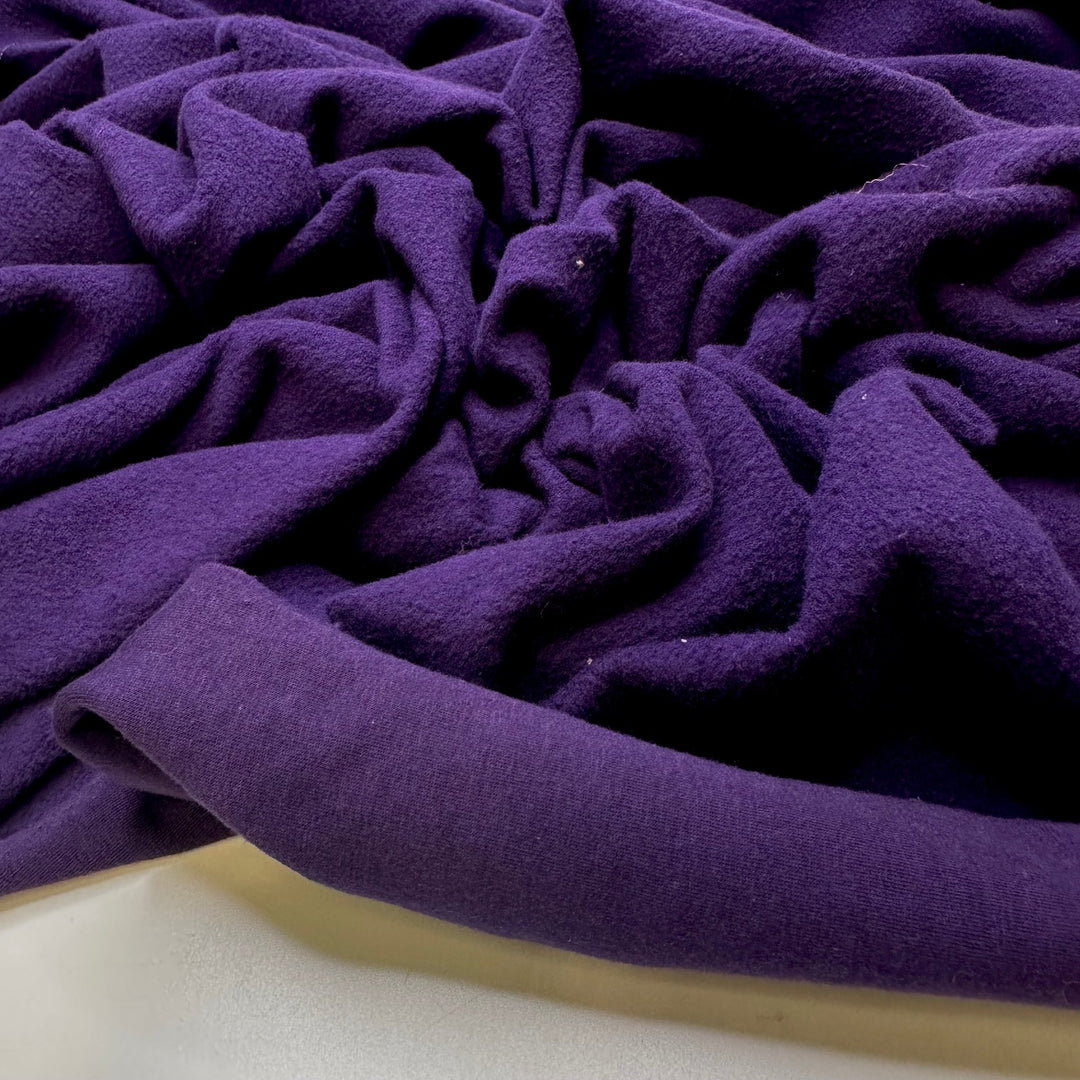 People Eater - Jersey Fleece Cotton Blend Knit - Purple - Bundles - True Deadstock fabric Fabric by private - Sustainable Textile | FABCYCLE