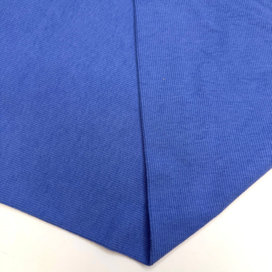Perfect Hiking Weather - Tubular Rib Knit Poly/Rayon Knit - Blue - 1.9M Bundle - True Deadstock fabric Fabric by private - Sustainable Textile | FABCYCLE
