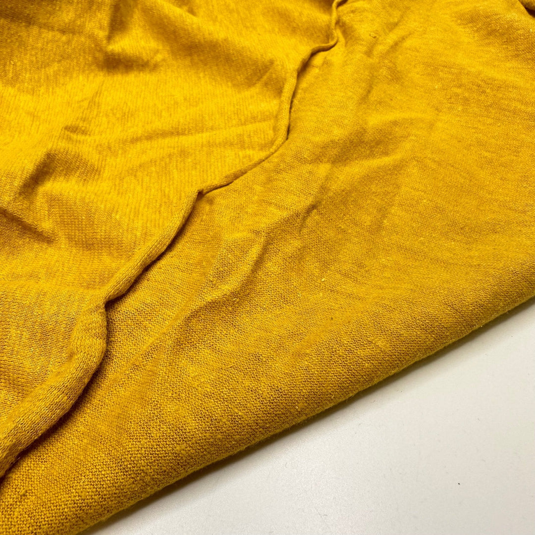 Perfect Mustard Glaze - Jersey Linen Blend Knit - Yellow - 2M Bundle - True Deadstock fabric Fabric by private - Sustainable Textile | FABCYCLE