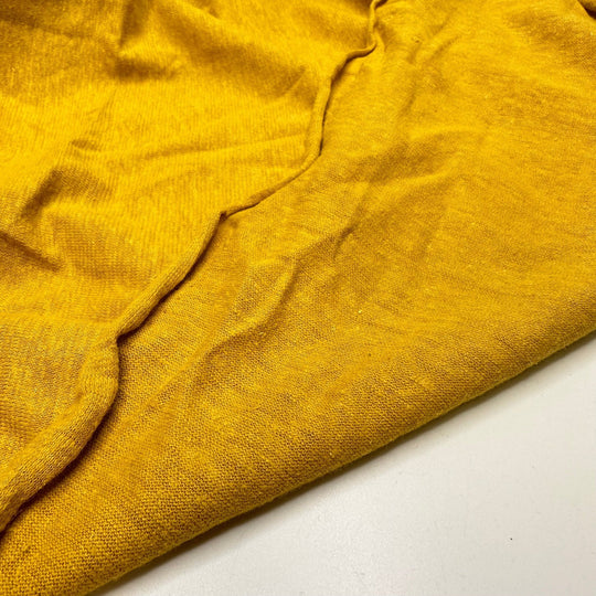 Perfect Mustard Glaze - Jersey Linen Blend Knit - Yellow - 2M Bundle - True Deadstock fabric Fabric by private - Sustainable Textile | FABCYCLE