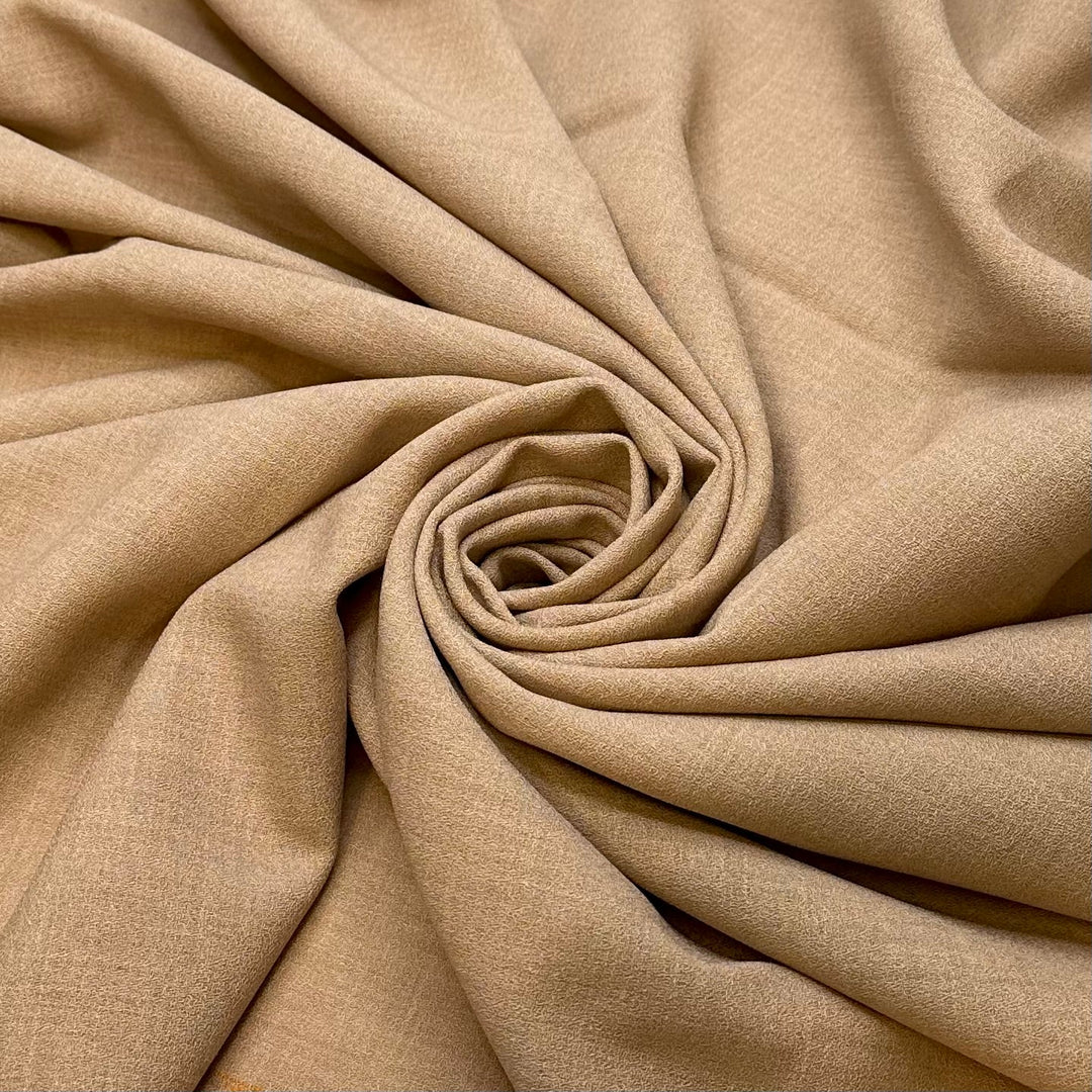 Perfect Neutral - Crepe Wool Woven - Light Beige - 1.25M Bundle - True Deadstock fabric Fabric by private - Sustainable Textile | FABCYCLE
