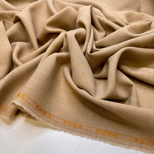 Perfect Neutral - Crepe Wool Woven - Light Beige - 1.25M Bundle - True Deadstock fabric Fabric by private - Sustainable Textile | FABCYCLE
