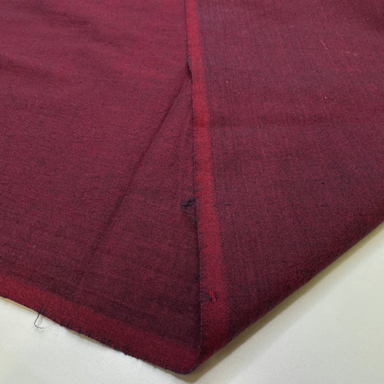 Perfect Red Wine - Cotton Woven - Burgundy - 1.75M Bundle - True Deadstock fabric Fabric by private - Sustainable Textile | FABCYCLE