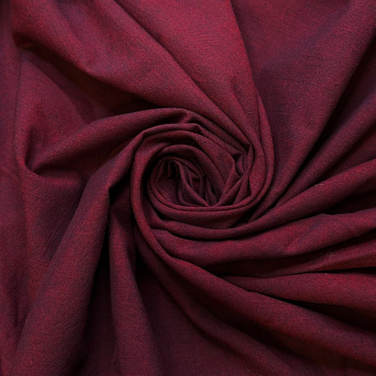 Perfect Red Wine - Cotton Woven - Burgundy - 1.75M Bundle - True Deadstock fabric Fabric by private - Sustainable Textile | FABCYCLE