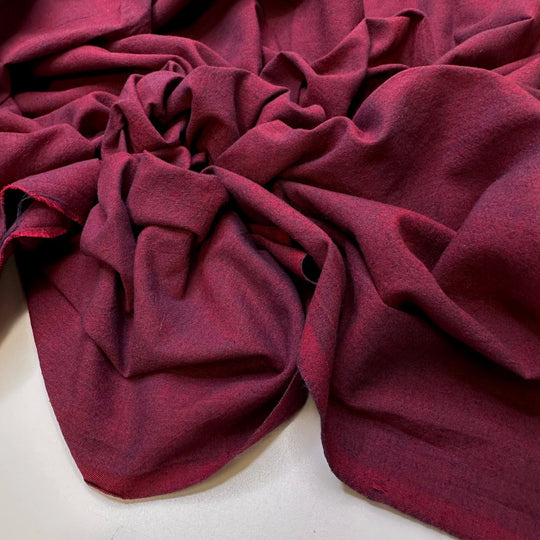 Perfect Red Wine - Cotton Woven - Burgundy - 1.75M Bundle - True Deadstock fabric Fabric by private - Sustainable Textile | FABCYCLE