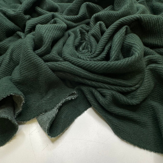 Perfect Seams - Poly/Cotton Knit - Dark Green - 1.3M Bundle - True Deadstock fabric Fabric by private - Sustainable Textile | FABCYCLE