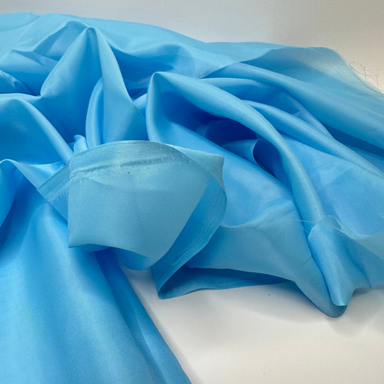 Perfect Ski Day - Satin Poly Woven - Light Blue - 2.25M Bundle - True Deadstock fabric Fabric by private - Sustainable Textile | FABCYCLE