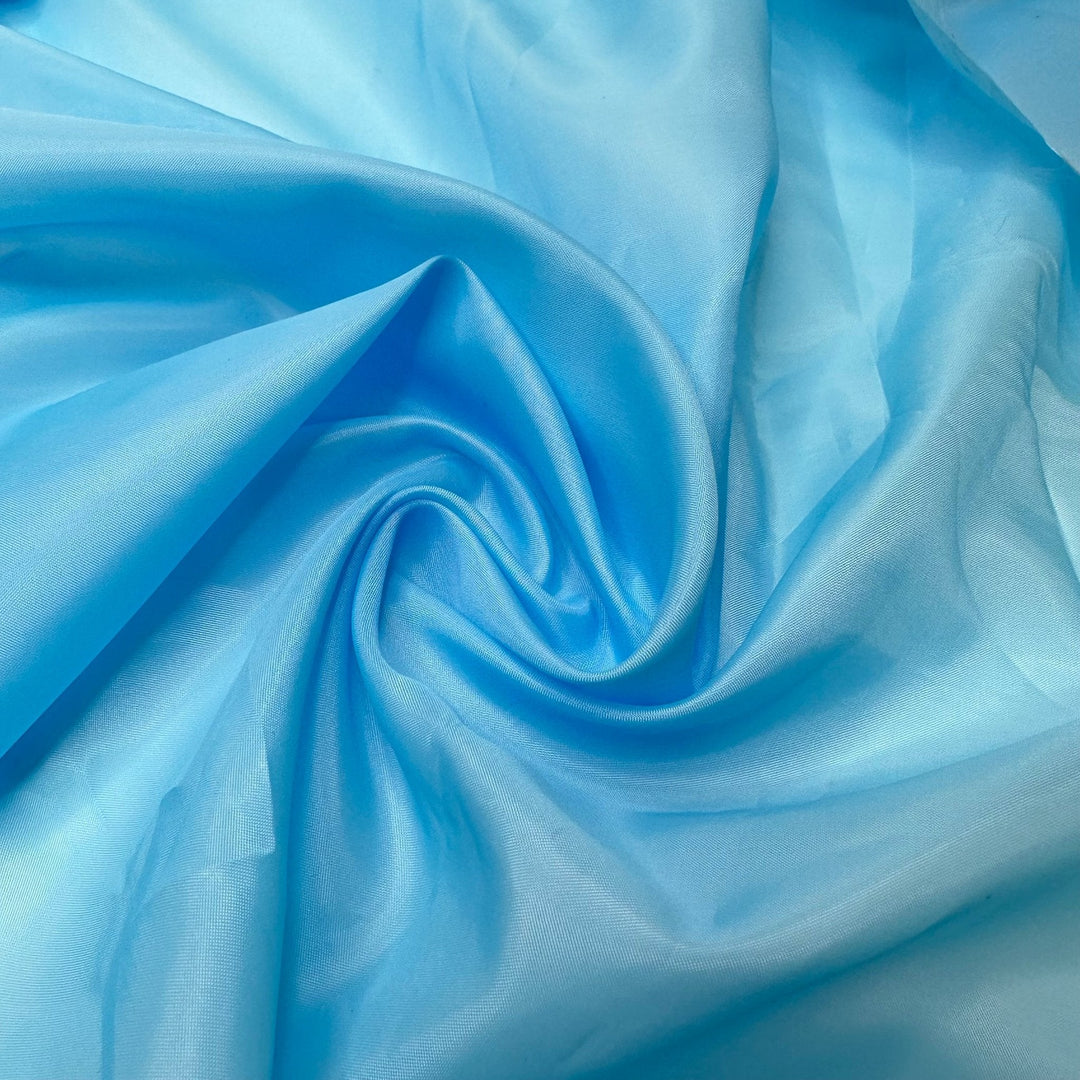 Perfect Ski Day - Satin Poly Woven - Light Blue - 2.25M Bundle - True Deadstock fabric Fabric by private - Sustainable Textile | FABCYCLE