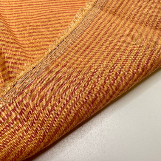 Perfect Sunset - Linen Woven - Light Red/Orange Stripes - 1.3M Bundle - True Deadstock fabric Fabric by private - Sustainable Textile | FABCYCLE