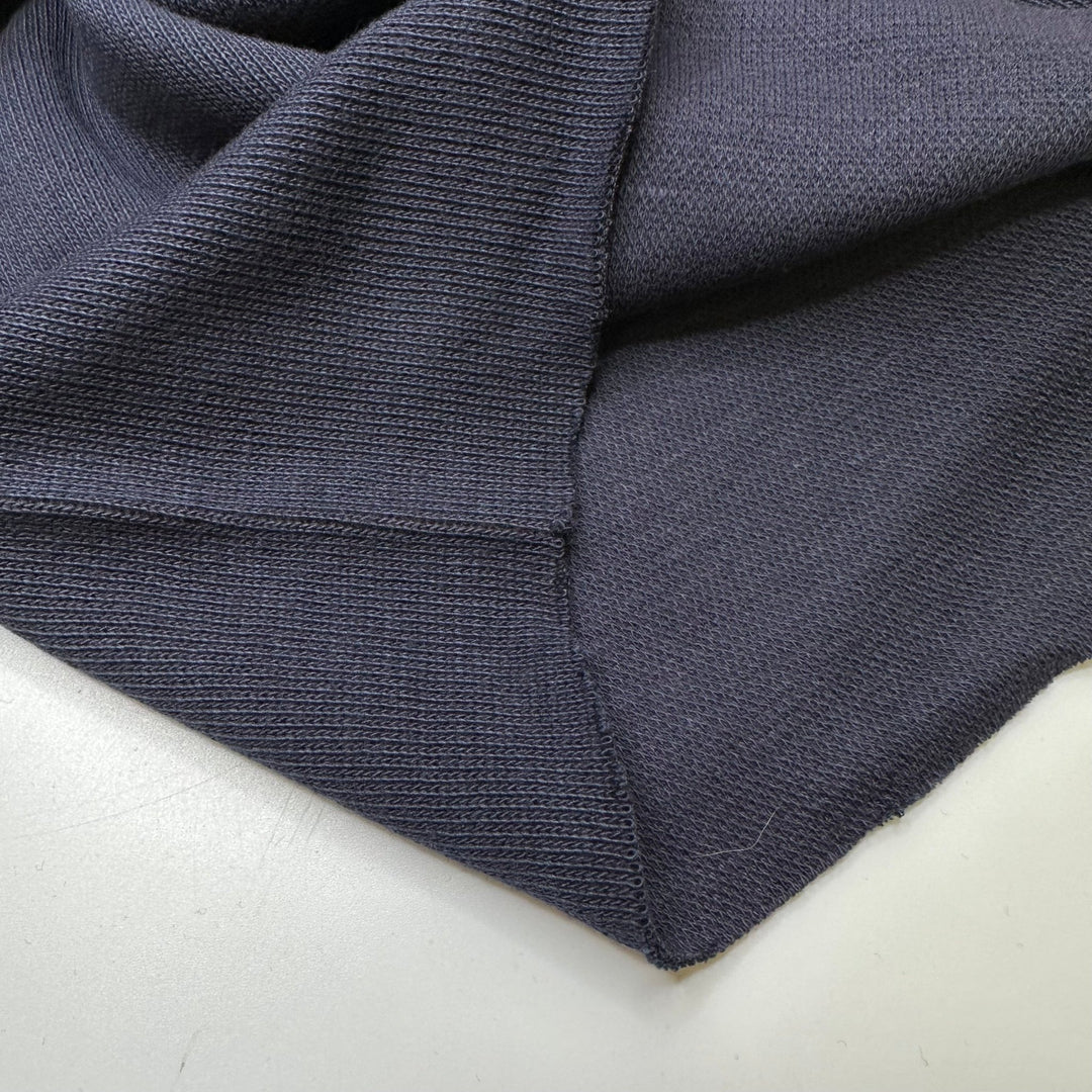Perfectly Worn In Sweater - Tubular Rib Knit Poly/Cotton Knit - Dark Navy - Bundles - True Deadstock fabric Fabric by private - Sustainable Textile | FABCYCLE