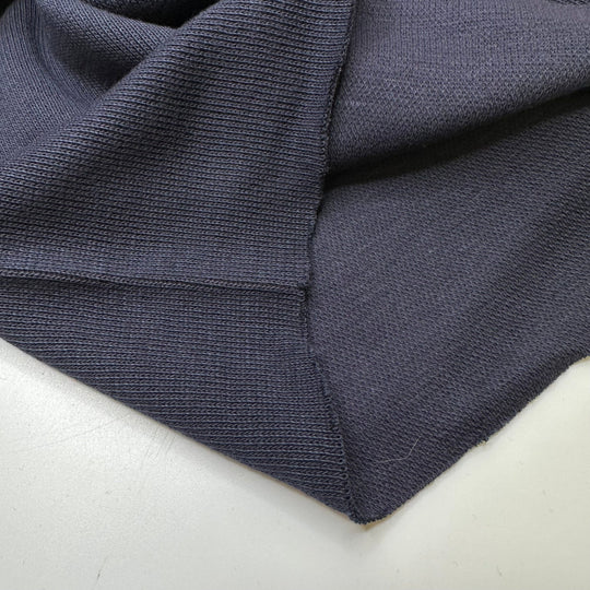 Perfectly Worn In Sweater - Tubular Rib Knit Poly/Cotton Knit - Dark Navy - Bundles - True Deadstock fabric Fabric by private - Sustainable Textile | FABCYCLE