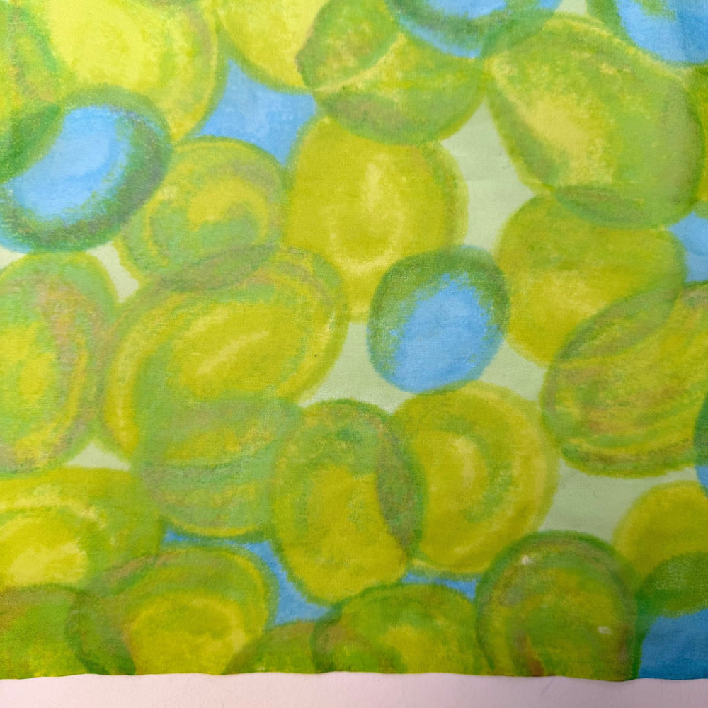 Peridot - Chiffon Silk Woven - Light Green/Blue Abstract - 0.9M Bundle - True Deadstock fabric Fabric by private - Sustainable Textile | FABCYCLE