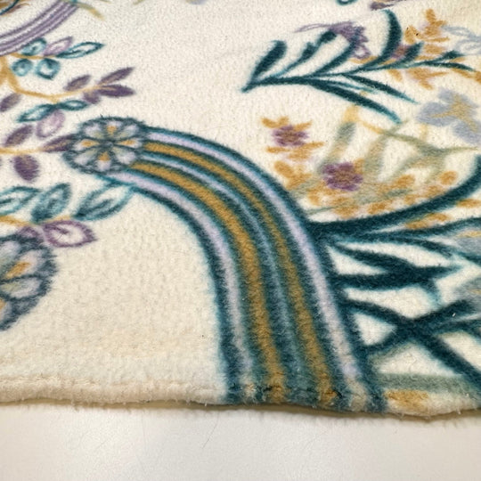 Perk Up - Fleece Poly Knit - White Multi Floral - 3M Bundle - True Deadstock fabric Fabric by private - Sustainable Textile | FABCYCLE