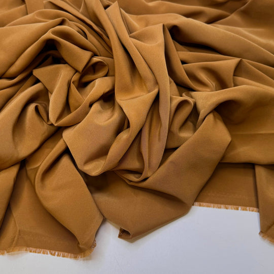 Perms Are Back In Style - Polyester Blend Woven - Beige - 1.1M Bundle - True Deadstock fabric Fabric by private - Sustainable Textile | FABCYCLE