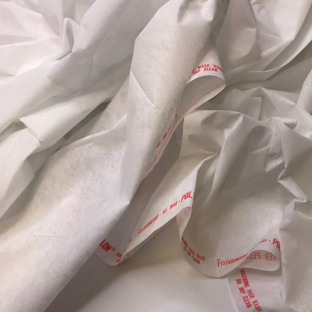 Personal Digital Assistant - Interfacing Poly Woven - White - 4M Bundle - True Deadstock fabric Fabric by private - Sustainable Textile | FABCYCLE