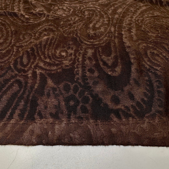 Petrified Wood - Polyester Blend Knit - Brown Paisley - 1.15M Bundle - True Deadstock fabric Fabric by private - Sustainable Textile | FABCYCLE