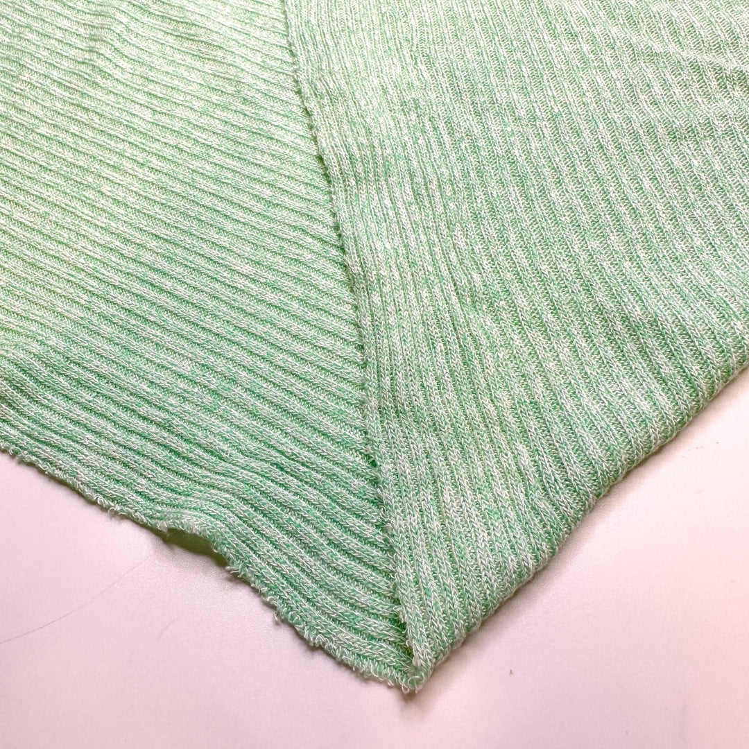 Photo Booth - Rib Knit Cotton/Poly Knit - Light Green - 1M Bundle - True Deadstock fabric Fabric by private - Sustainable Textile | FABCYCLE