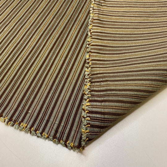 Picking Out Groomsmen Tuxes - Cotton Blend Woven - Blue/Brown Stripes - 1.55M Bundle - True Deadstock fabric Fabric by private - Sustainable Textile | FABCYCLE