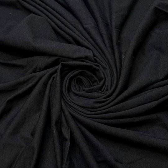 Picking Up Litter - Jersey Natural Blend Knit - Black - 1M Bundle - True Deadstock fabric Fabric by private - Sustainable Textile | FABCYCLE