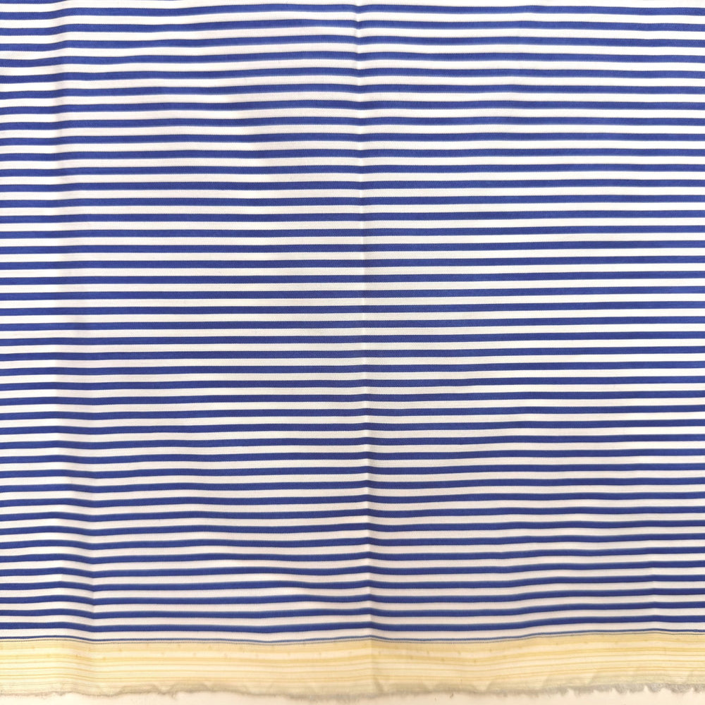 Picnic Couture - Poplin Cotton/Nylon Woven - Blue/White Stripes - 0.9M Bundle - True Deadstock fabric Fabric by private - Sustainable Textile | FABCYCLE