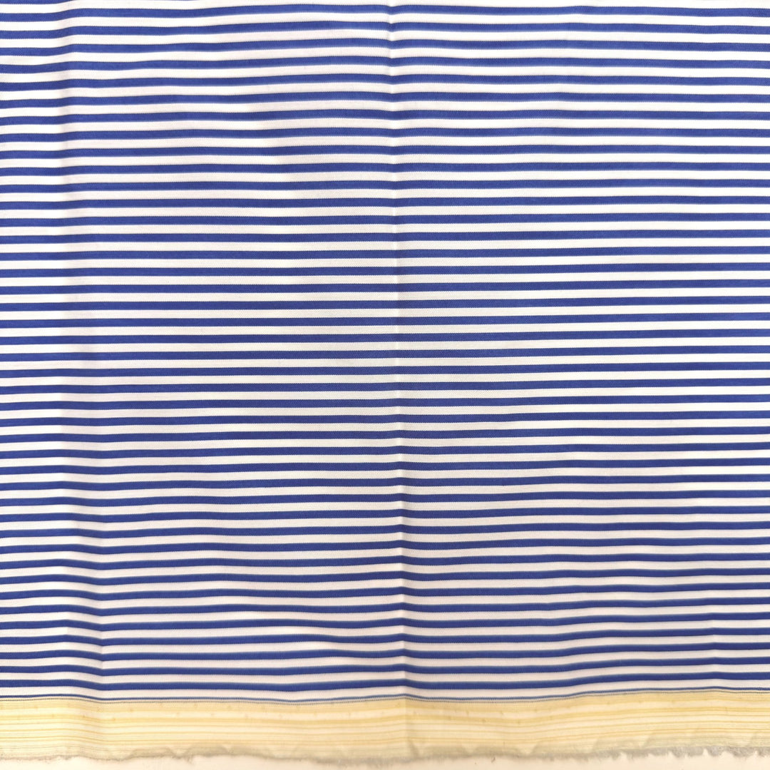Picnic Couture - Poplin Cotton/Nylon Woven - Blue/White Stripes - 0.9M Bundle - True Deadstock fabric Fabric by private - Sustainable Textile | FABCYCLE