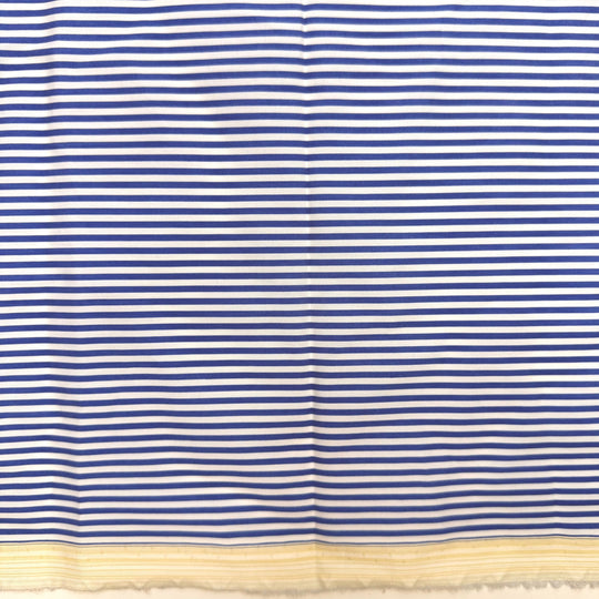 Picnic Couture - Poplin Cotton/Nylon Woven - Blue/White Stripes - 0.9M Bundle - True Deadstock fabric Fabric by private - Sustainable Textile | FABCYCLE