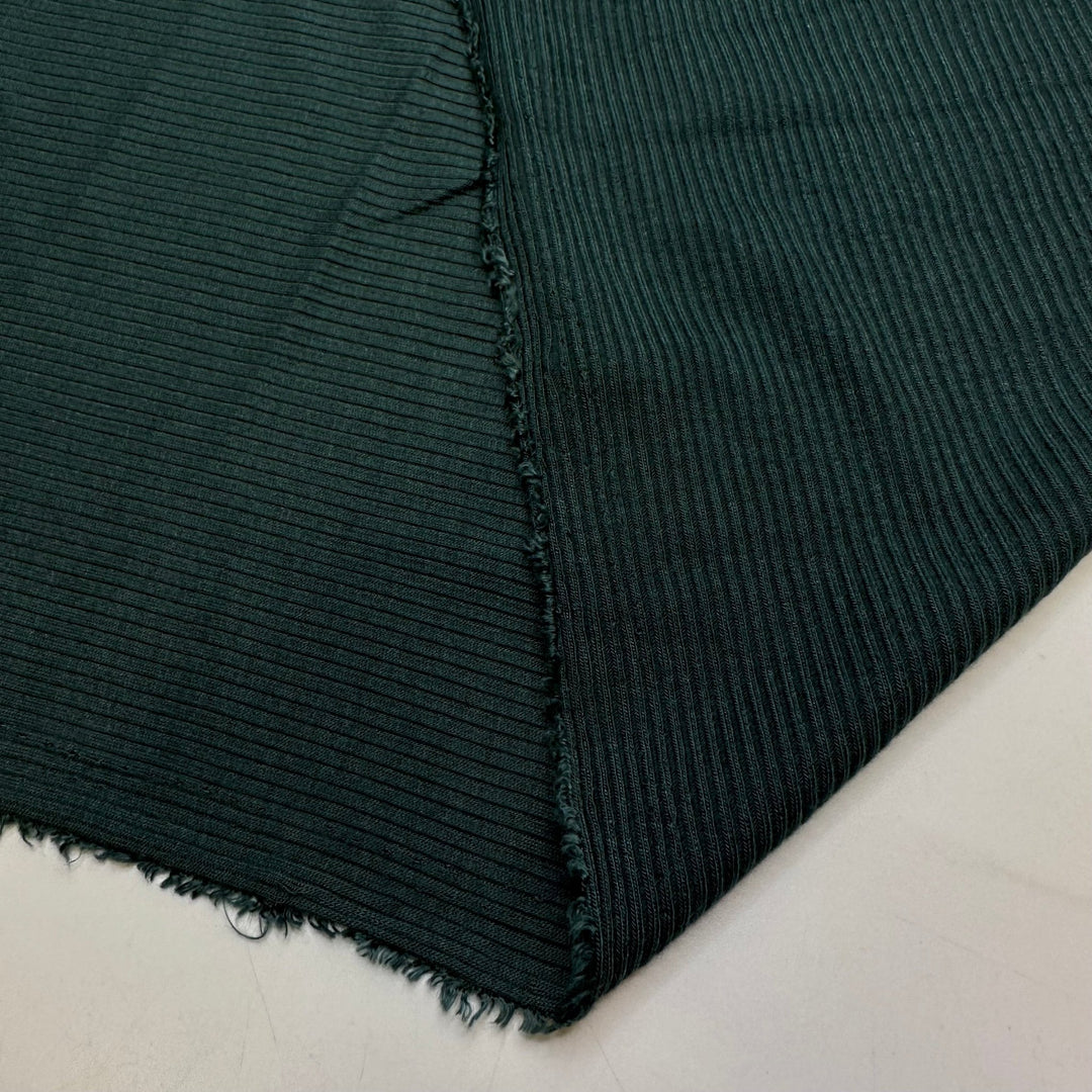 Picnic In The Woods - Rib Knit Tencel/Spandex Knit - Dark Green - 2.85M Bundle - True Deadstock fabric Fabric by private - Sustainable Textile | FABCYCLE