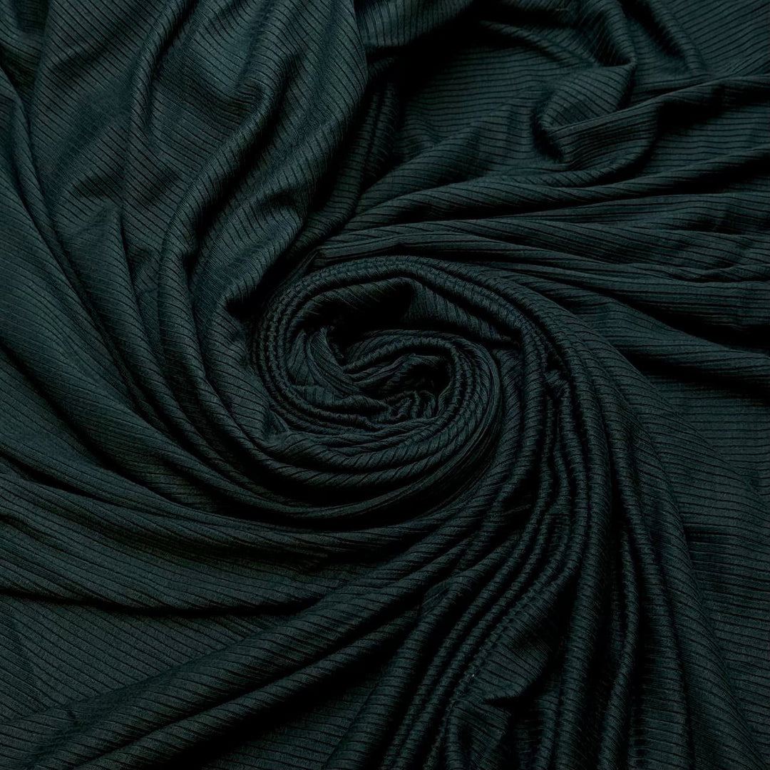 Picnic In The Woods - Rib Knit Tencel/Spandex Knit - Dark Green - 2.85M Bundle - True Deadstock fabric Fabric by private - Sustainable Textile | FABCYCLE