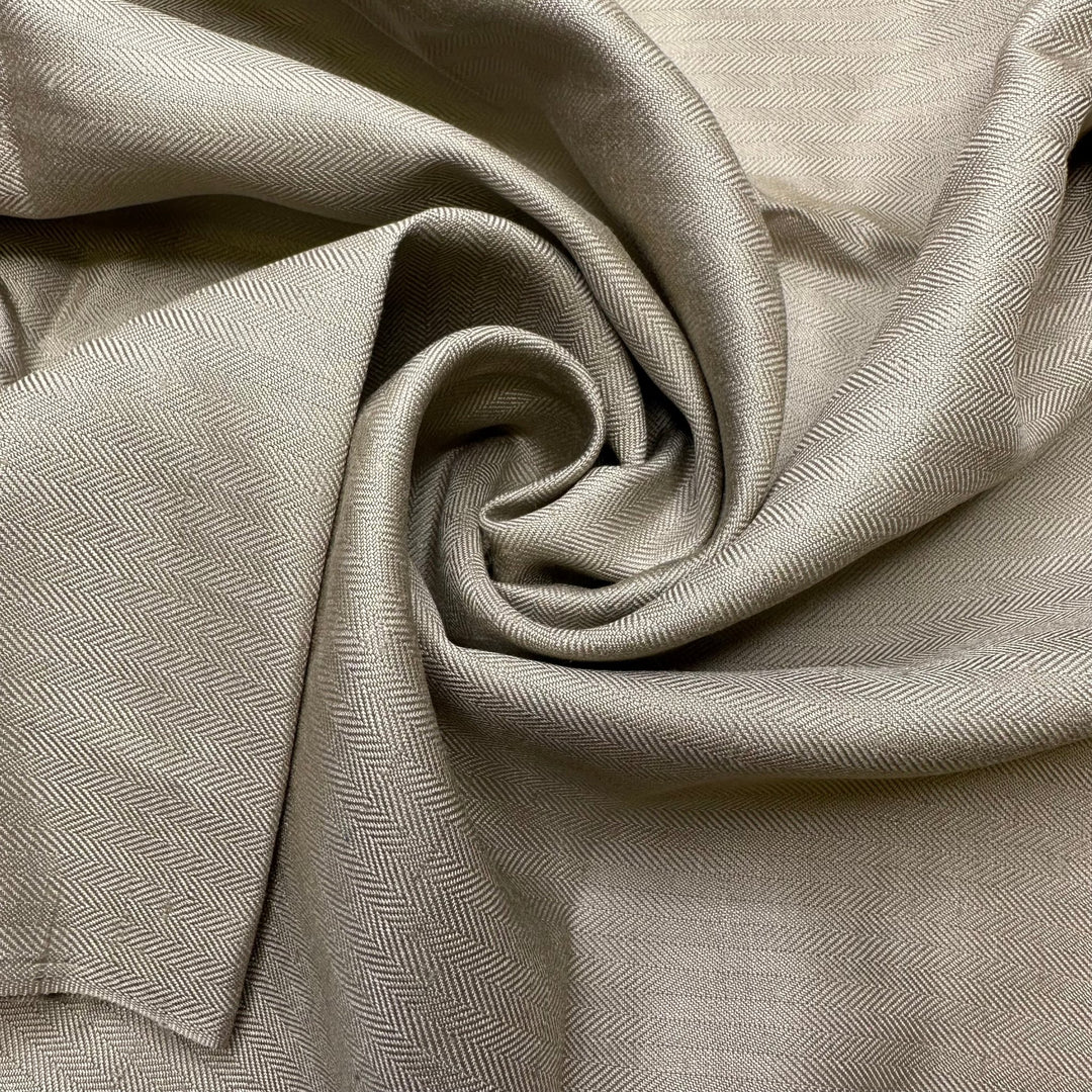 Pie Dough - Twill Weave Cotton Blend Woven - Light Beige Stripes - 3.4M Bundle - True Deadstock fabric Fabric by private - Sustainable Textile | FABCYCLE