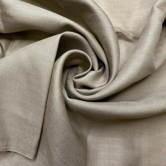 Pie Dough - Twill Weave Cotton Blend Woven - Light Beige Stripes - 3.4M Bundle - True Deadstock fabric Fabric by private - Sustainable Textile | FABCYCLE