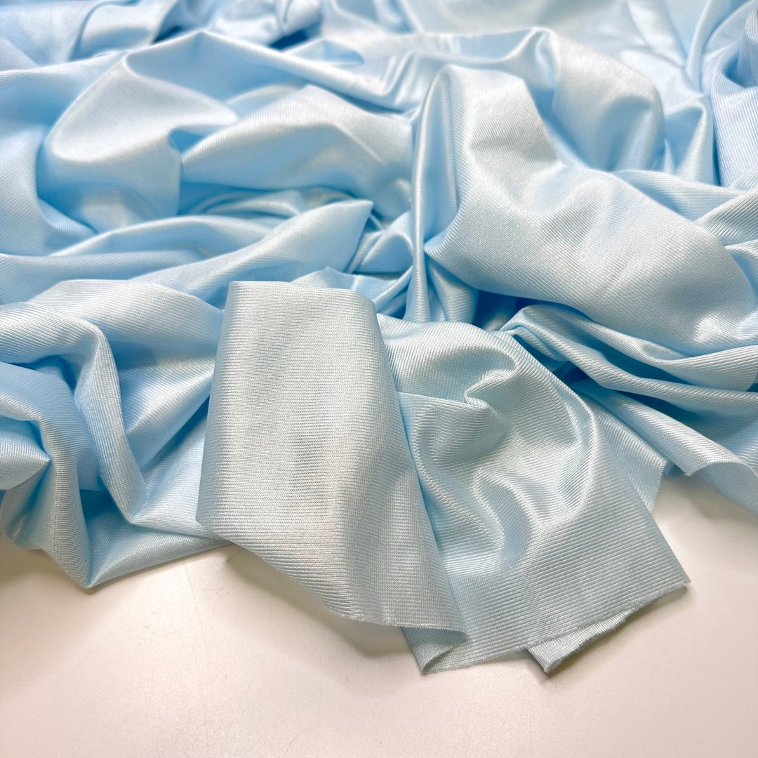 Piercing Blue Eyes - Poly Knit - Light Blue - 3M Bundle - True Deadstock fabric Fabric by private - Sustainable Textile | FABCYCLE