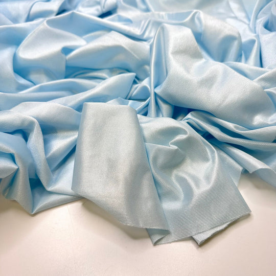 Piercing Blue Eyes - Poly Knit - Light Blue - 3M Bundle - True Deadstock fabric Fabric by private - Sustainable Textile | FABCYCLE