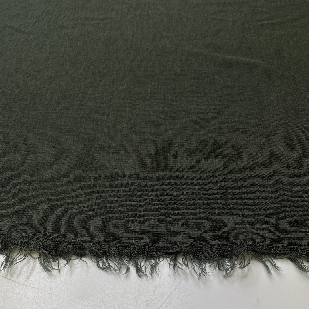 Pine Trees - Jersey Cotton/Bamboo Knit - Dark Green - 1.25M Bundle - True Deadstock fabric Fabric by private - Sustainable Textile | FABCYCLE