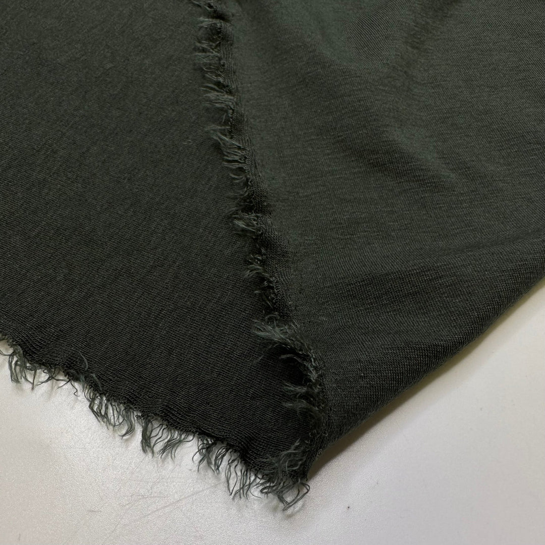 Pine Trees - Jersey Cotton/Bamboo Knit - Dark Green - 1.25M Bundle - True Deadstock fabric Fabric by private - Sustainable Textile | FABCYCLE