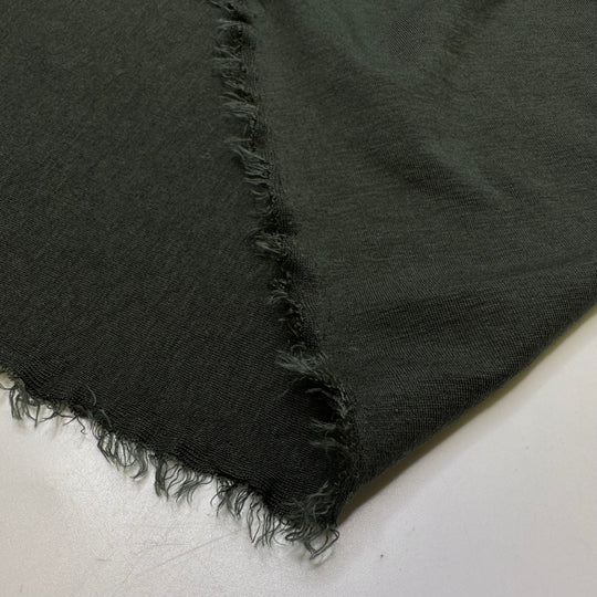 Pine Trees - Jersey Cotton/Bamboo Knit - Dark Green - 1.25M Bundle - True Deadstock fabric Fabric by private - Sustainable Textile | FABCYCLE