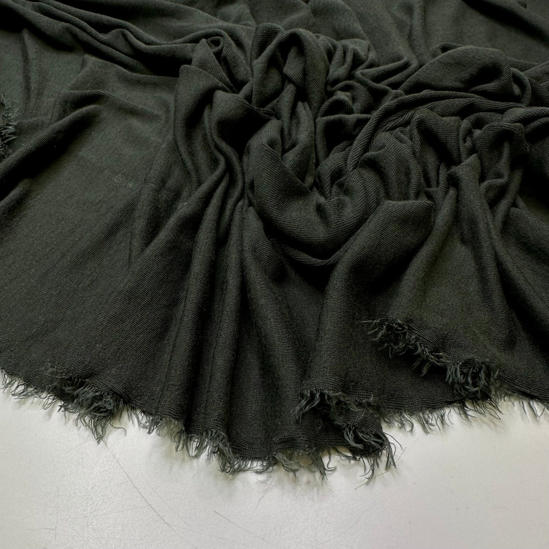 Pine Trees - Jersey Cotton/Bamboo Knit - Dark Green - 1.25M Bundle - True Deadstock fabric Fabric by private - Sustainable Textile | FABCYCLE