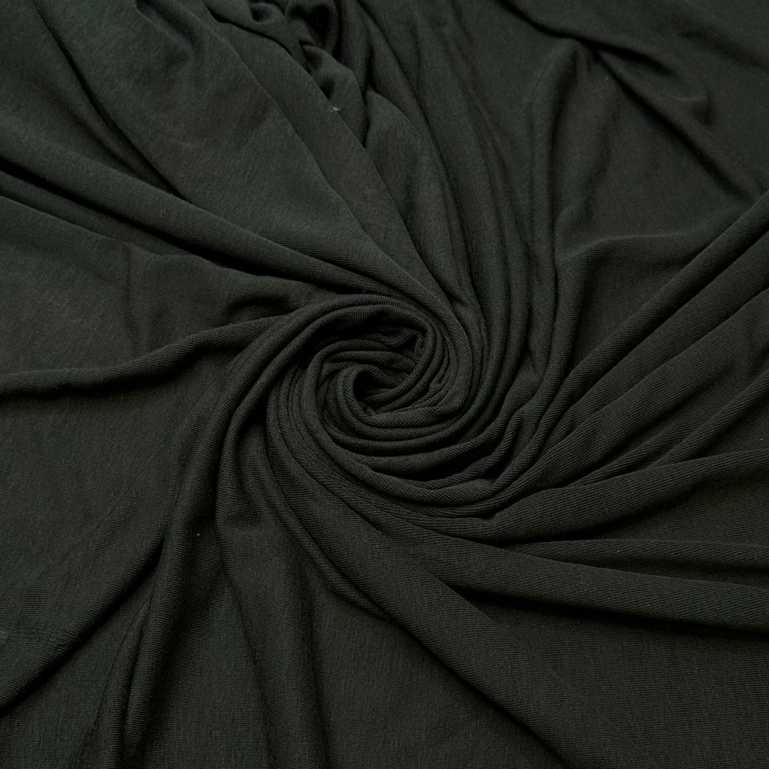 Pine Trees - Jersey Cotton/Bamboo Knit - Dark Green - 1.25M Bundle - True Deadstock fabric Fabric by private - Sustainable Textile | FABCYCLE