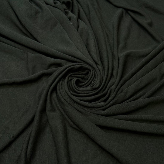 Pine Trees - Jersey Cotton/Bamboo Knit - Dark Green - 1.25M Bundle - True Deadstock fabric Fabric by private - Sustainable Textile | FABCYCLE