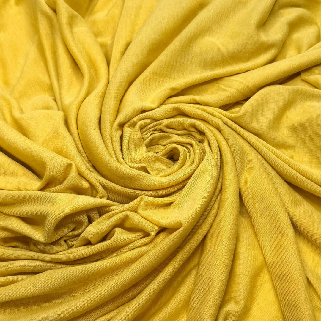 Pineapple Tart - Rib Knit Poly/Cotton Knit - Yellow - 3.7M Bundle - True Deadstock fabric Fabric by private - Sustainable Textile | FABCYCLE