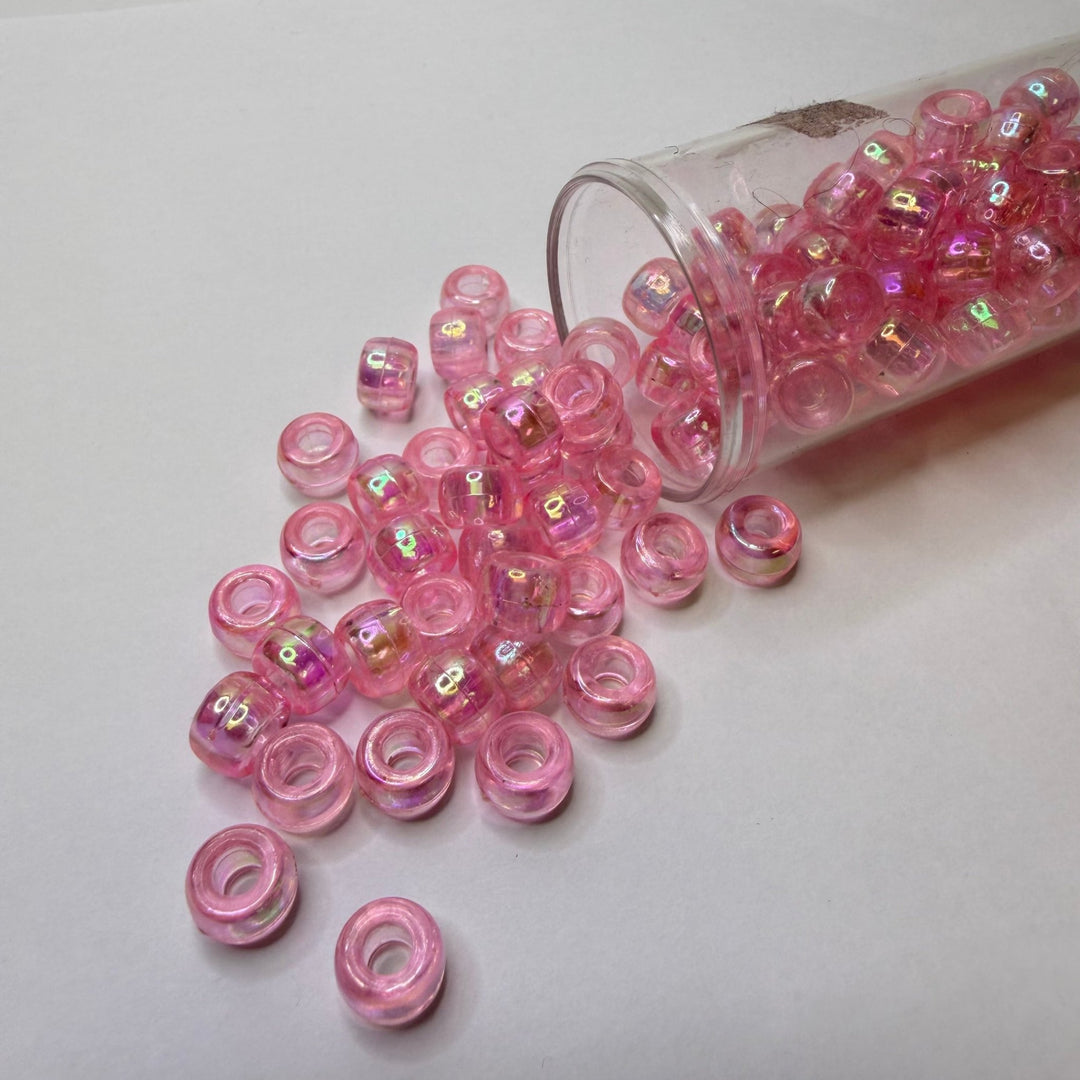 Pink Acrylic Fishbowl Beads Beads - Pink - 50 Pack - True Deadstock supplies Fabric by private - Sustainable Textile | FABCYCLE