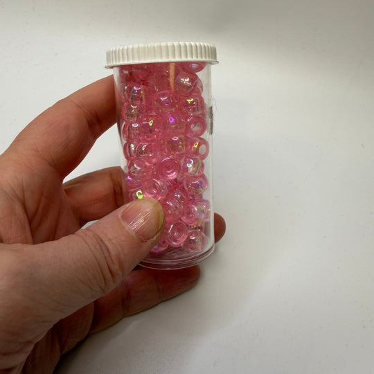 Pink Acrylic Fishbowl Beads Beads - Pink - 50 Pack - True Deadstock supplies Fabric by private - Sustainable Textile | FABCYCLE