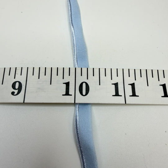 ¼" Piped Edge Elastic - Light Blue - 2M Bundle - True Deadstock supplies Fabric by private - Sustainable Textile | FABCYCLE