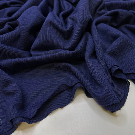 Pirate Captain - Tubular Cotton Blend Knit - Navy - 1.3M Bundle - True Deadstock fabric Fabric by private - Sustainable Textile | FABCYCLE