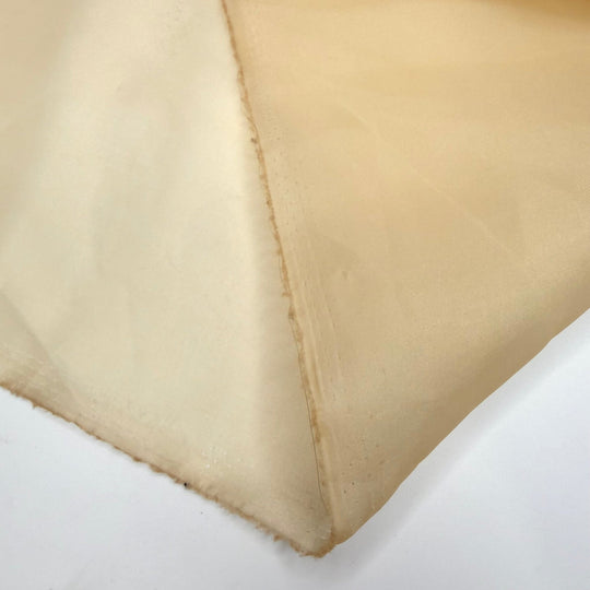 Pizza Jokes Are So Cheesy - Organza Polyester Blend Woven - Light Beige - 2.7M Bundle - True Deadstock fabric Fabric by private - Sustainable Textile | FABCYCLE