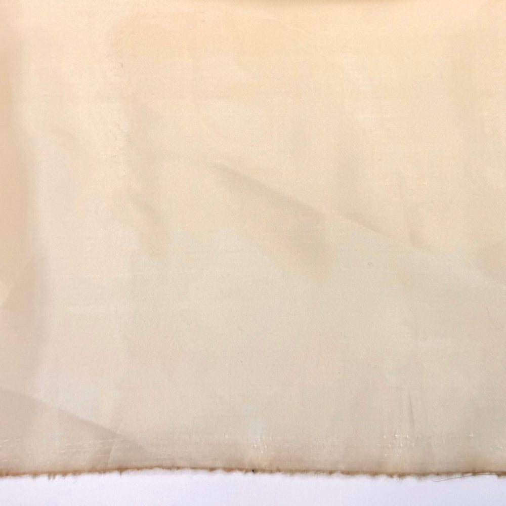 Pizza Jokes Are So Cheesy - Organza Polyester Blend Woven - Light Beige - 2.7M Bundle - True Deadstock fabric Fabric by private - Sustainable Textile | FABCYCLE