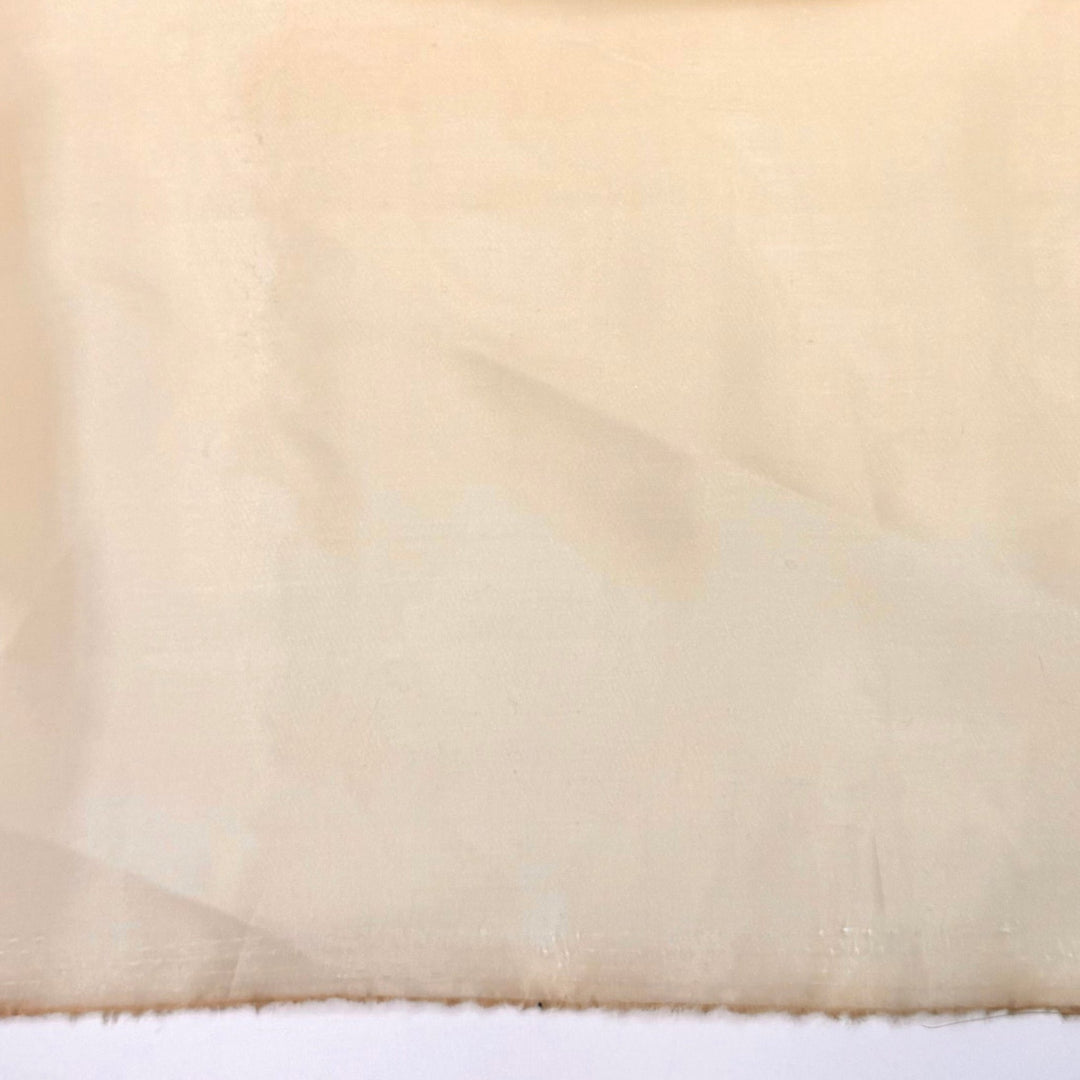 Pizza Jokes Are So Cheesy - Organza Polyester Blend Woven - Light Beige - 2.7M Bundle - True Deadstock fabric Fabric by private - Sustainable Textile | FABCYCLE