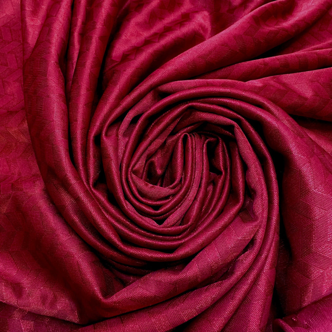 Pizza Pops - Polyester Blend Knit - Light Burgundy Geometric - 1M Bundle - True Deadstock fabric Fabric by private - Sustainable Textile | FABCYCLE
