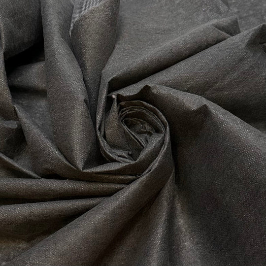 Planning A Big BBQ - Iron On Interfacing Synthetic Blend Woven - Grey - 1.4M Bundle - True Deadstock fabric Fabric by private - Sustainable Textile | FABCYCLE