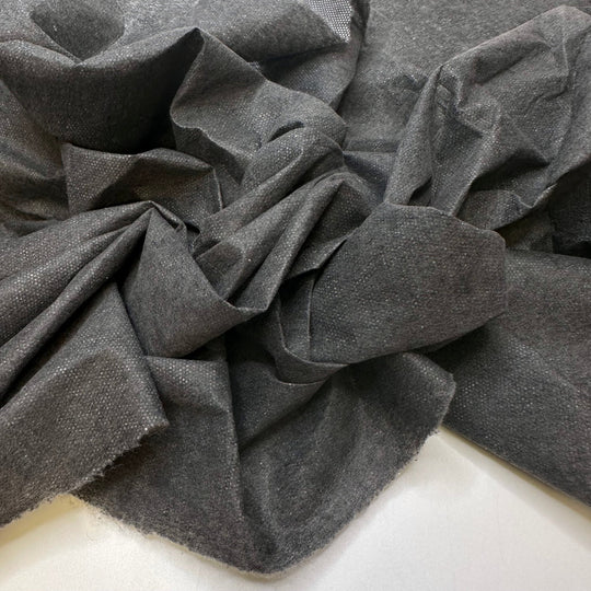 Planning A Big BBQ - Iron On Interfacing Synthetic Blend Woven - Grey - 1.4M Bundle - True Deadstock fabric Fabric by private - Sustainable Textile | FABCYCLE